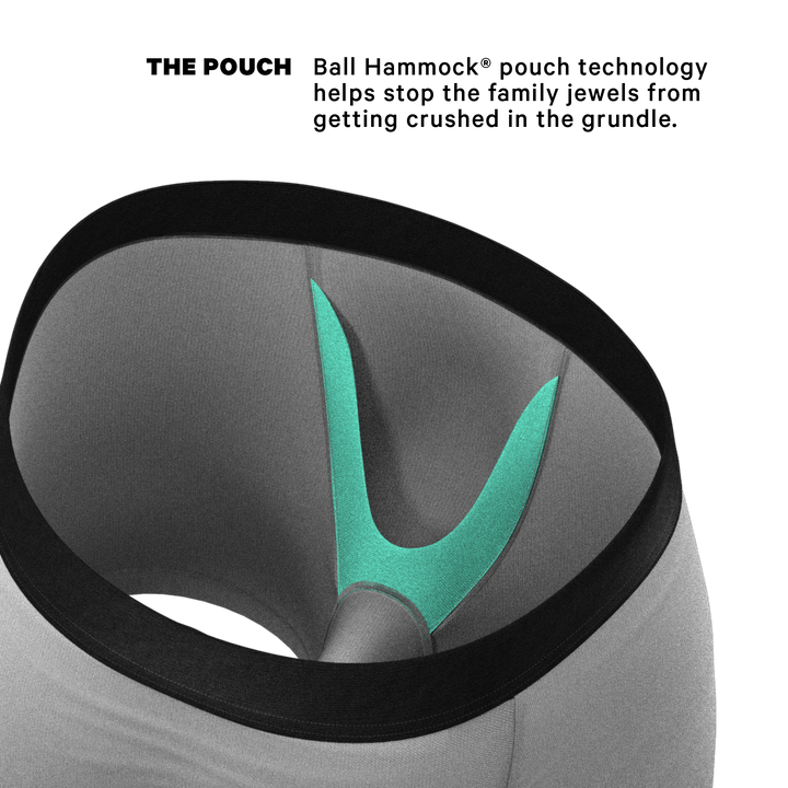 The 50 Shades: Men's Solid Grey Underwear with Ball Hammock® Pouch