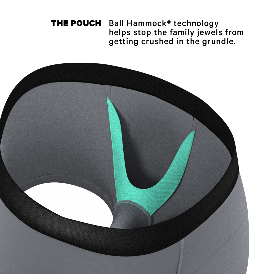 Shinesty "The 50 Shades" Solid Grey Ball Hammock® Pouch Trunks Underwear