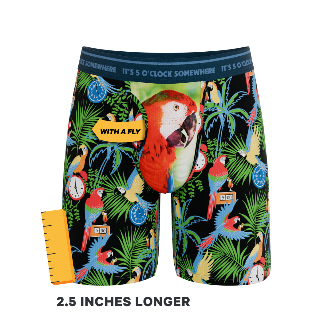Shinesty x Margaritaville® "The 5 O'Clock Somewhere" Long Leg Ball Hammock® Pouch Underwear (with Fly)