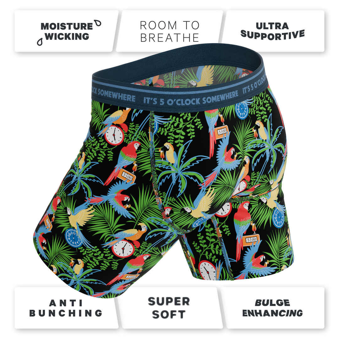 Shinesty x Margaritaville® "The 5 O'Clock Somewhere" Long Leg Ball Hammock® Pouch Underwear (with Fly)