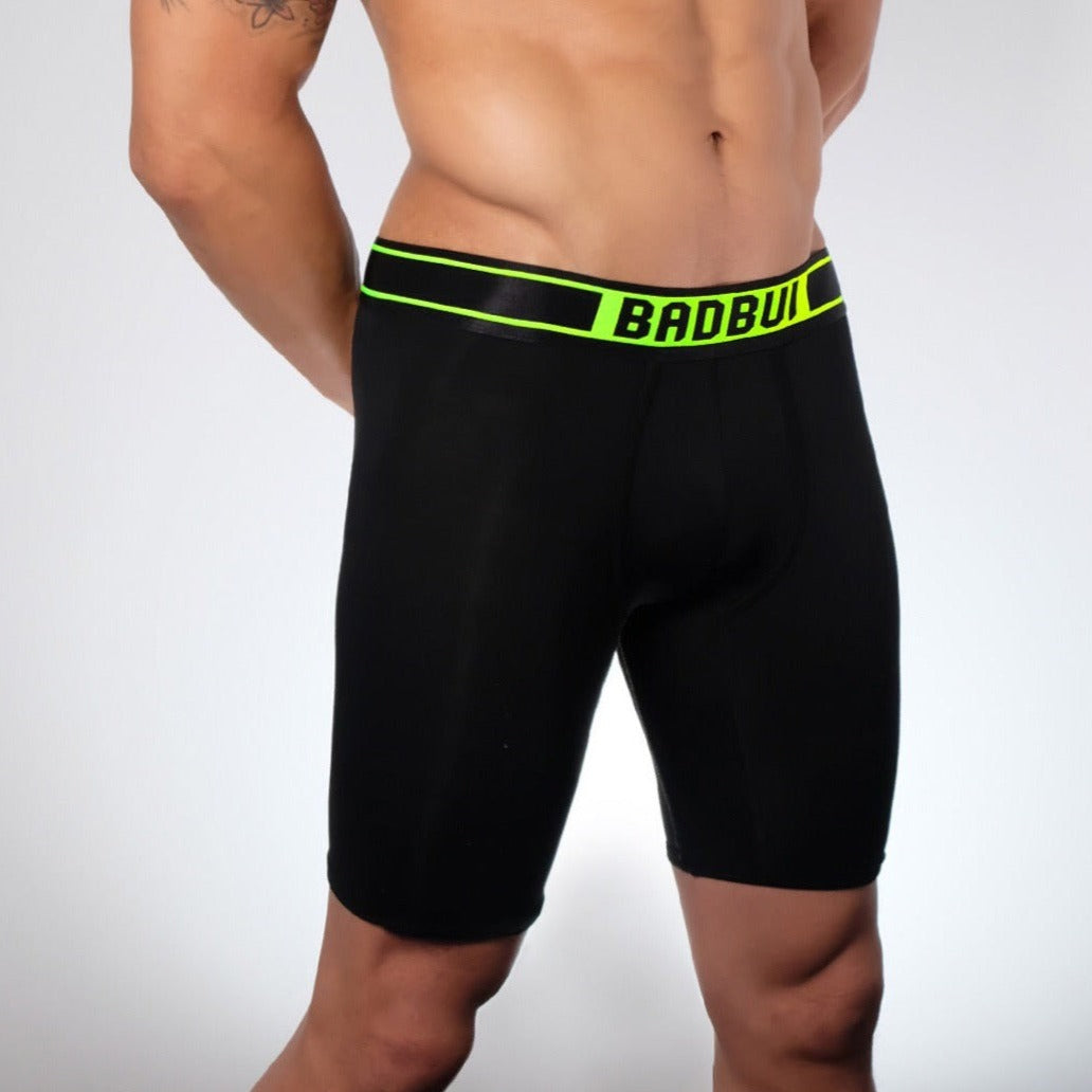 BADBUI Micro Fiber Boxer Brief in jet neon – men's nylon micro fiber boxer brief
