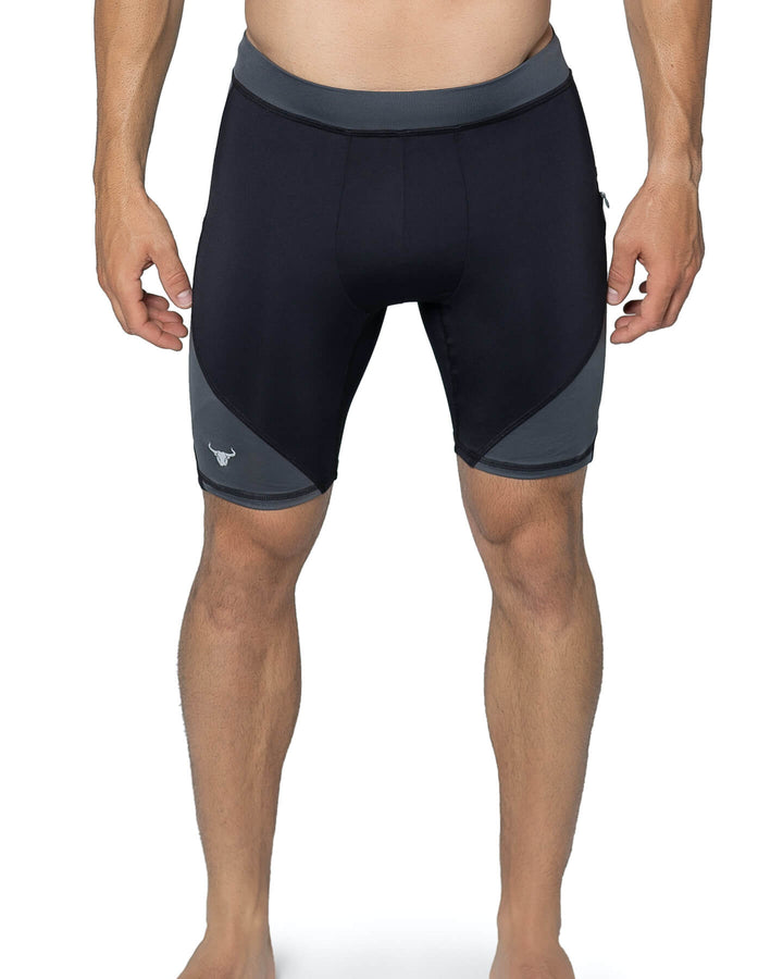 Matador Meggings Black/Gray men's compression shorts – versatile squat-proof hybrid shorts
