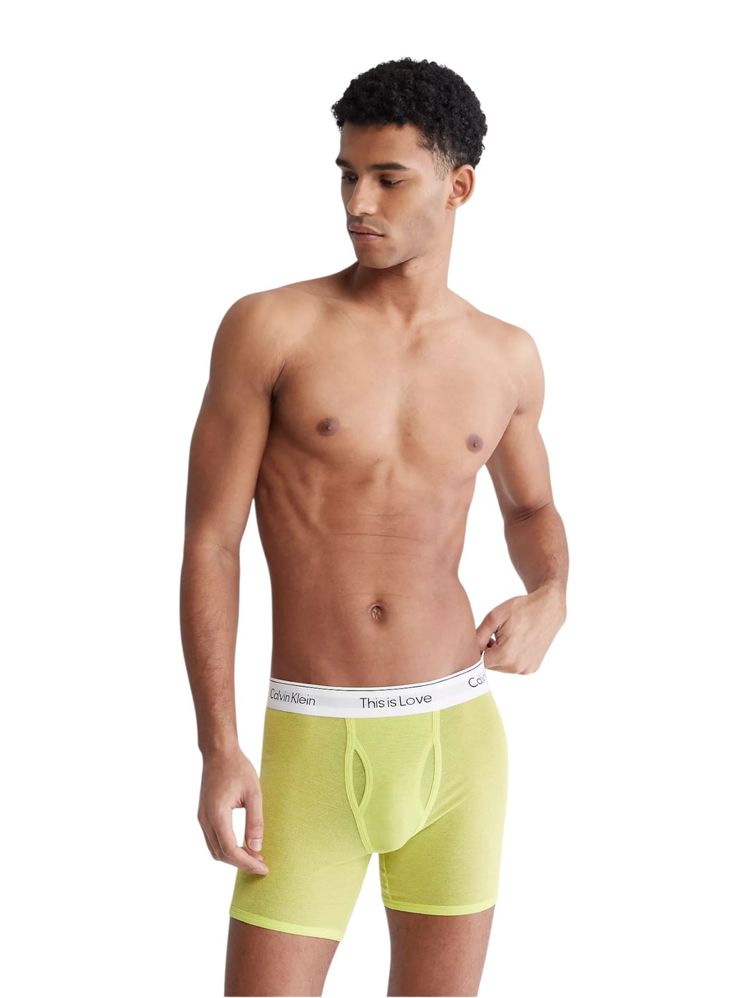 Calvin Klein Pride This Is Love Mesh Boxer Brief (Lemon Lime)