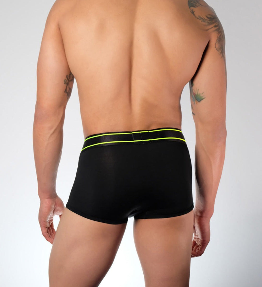 BADBUI Micro Fiber Low Rise Trunk in jet neon – men's Italian micro fiber low-rise trunk