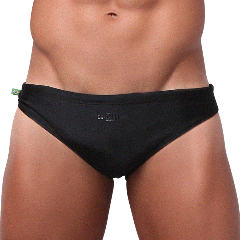 CA-RIO-CA Men's Bikini Cut Solids Colors Sunga Male Bathing Suit Swimwear in Black