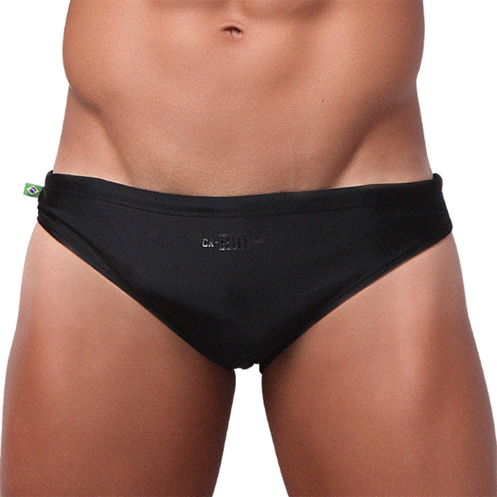 CA-RIO-CA Men's Bikini Cut Solids Colors Sunga Male Bathing Suit Swimwear in Black