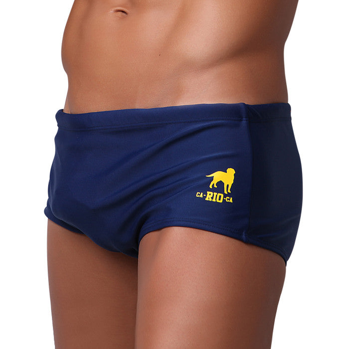 CA-RIO-CA Men's Traditional Square Solids Cut Sunga Male Bathing Suit Swimwear in 