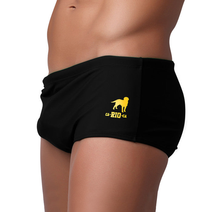 CA-RIO-CA Men's Traditional Square Solids Cut Sunga Male Bathing Suit Swimwear in 