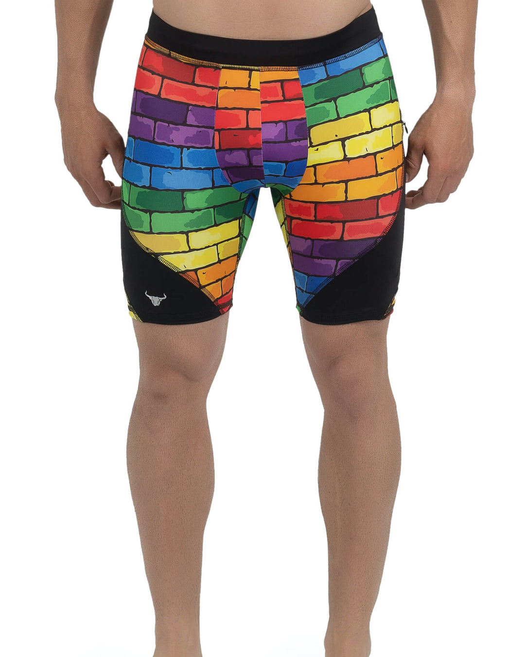 Matador Meggings Pride Rainbow men's compression shorts – vibrant rainbow squat-proof hybrid shorts