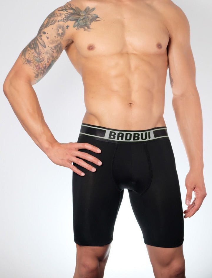 BADBUI Micro Fiber Boxer Brief in jet grey – men's nylon micro fiber boxer brief