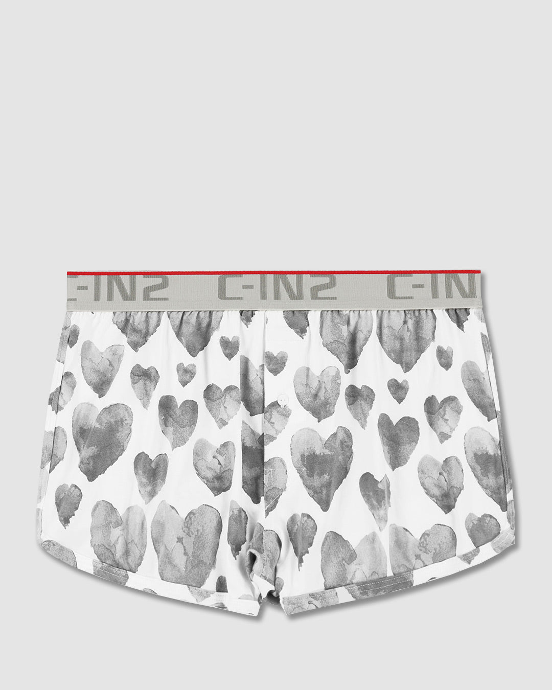 C-IN2 Screenshot Runner Boxer in grey hearts – limited edition men's graphic print sport boxer