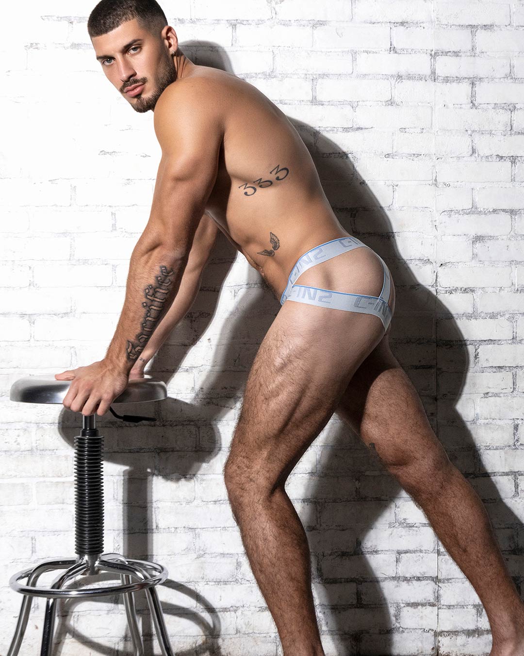 C-IN2 Screenshot X-Jock in crocodile blue – limited edition men's graphic print X-jockstrap