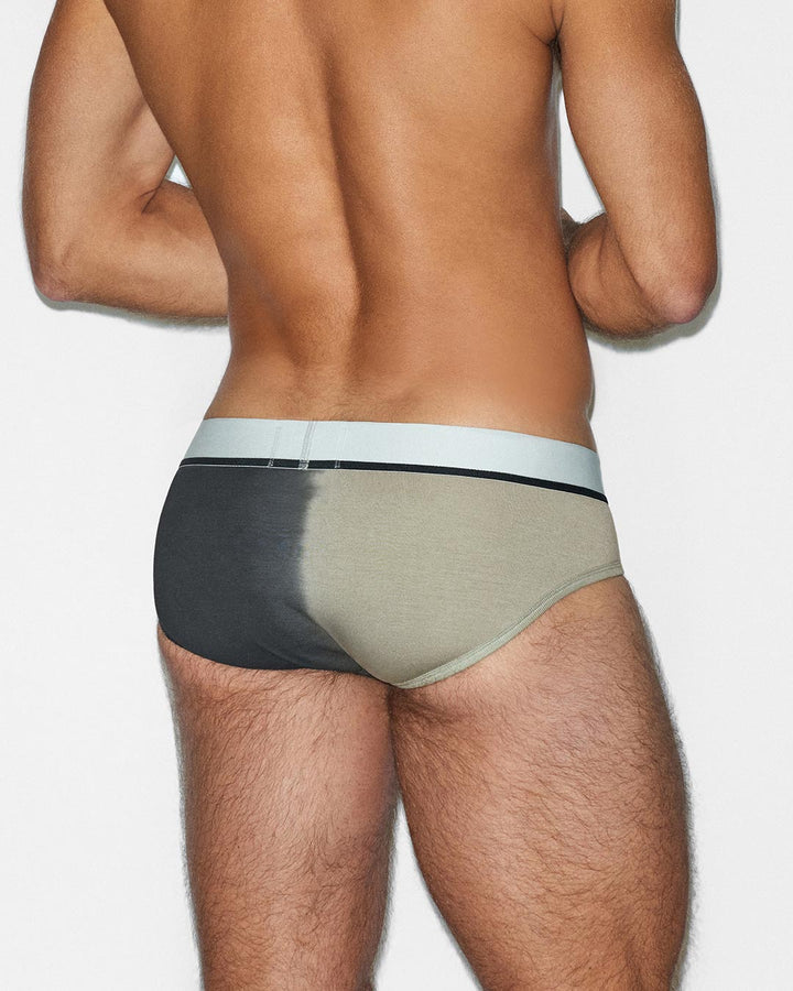 C-IN2 Dip Dye Low Rise Brief in sandstone beige – men's two-tone gradient cotton low rise brief