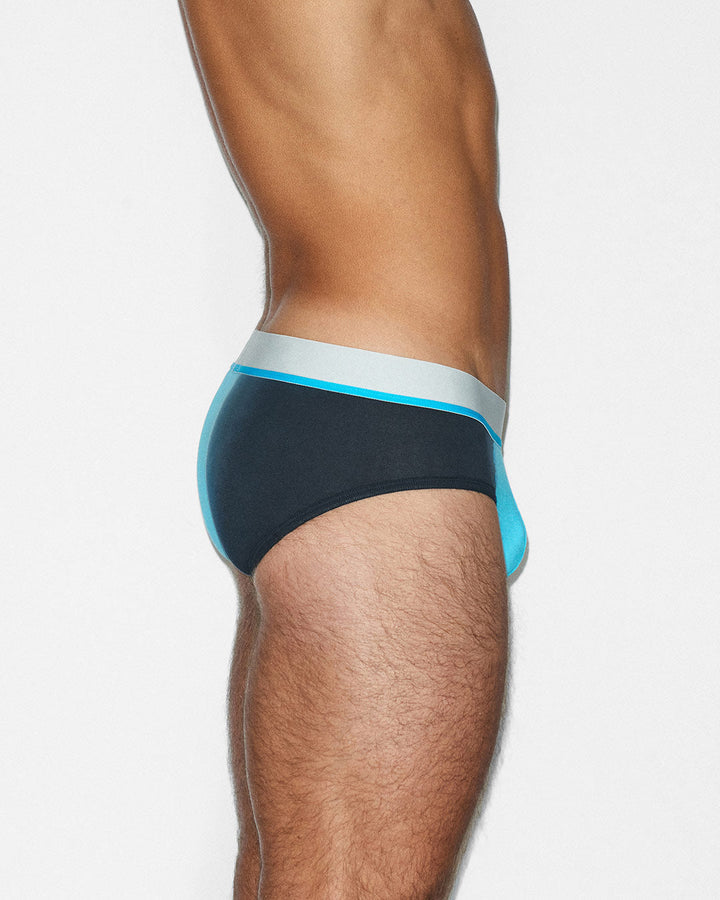 C-IN2 Dip Dye Low Rise Brief in storm blue – men's two-tone gradient cotton low rise brief