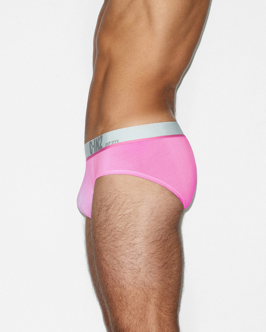 C-IN2 Dip Dye Low Rise Brief in peony pink – men's two-tone gradient cotton low rise brief