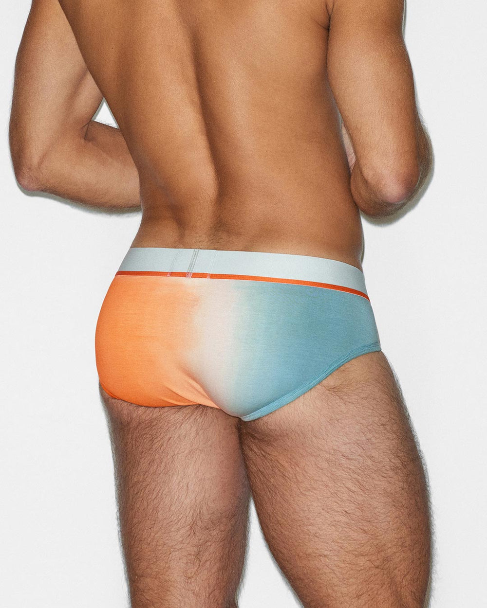 C-IN2 Dip Dye Low Rise Brief in goldfish orange – men's two-tone gradient cotton low rise brief