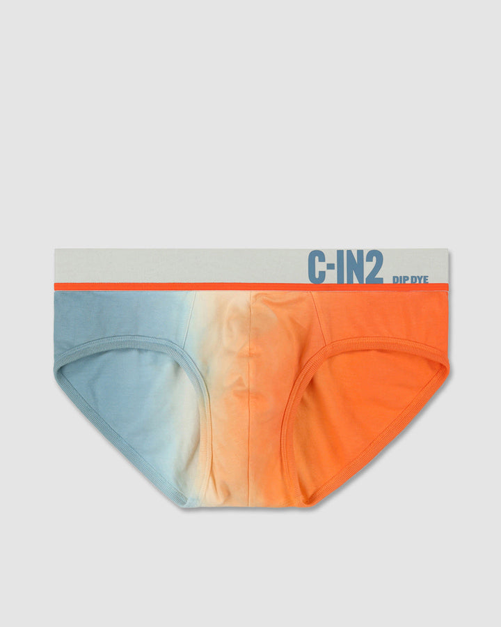 C-IN2 Dip Dye Low Rise Brief in goldfish orange – men's two-tone gradient cotton low rise brief
