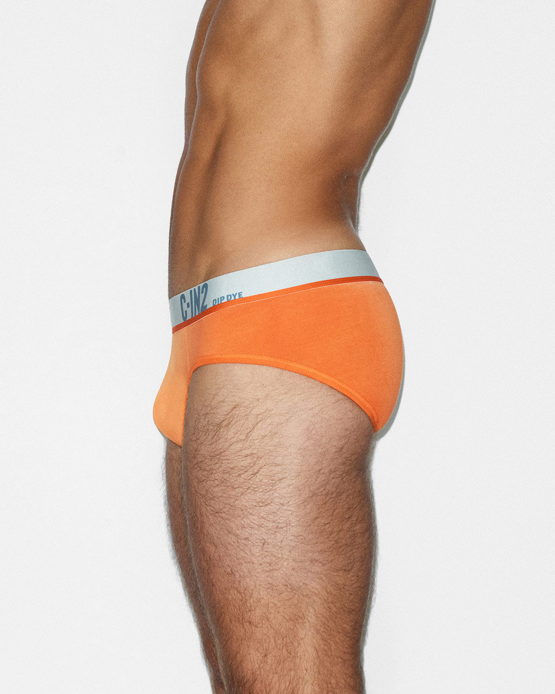 C-IN2 Dip Dye Low Rise Brief in goldfish orange – men's two-tone gradient cotton low rise brief