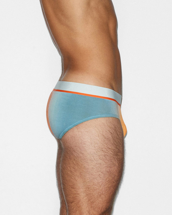 C-IN2 Dip Dye Low Rise Brief in goldfish orange – men's two-tone gradient cotton low rise brief