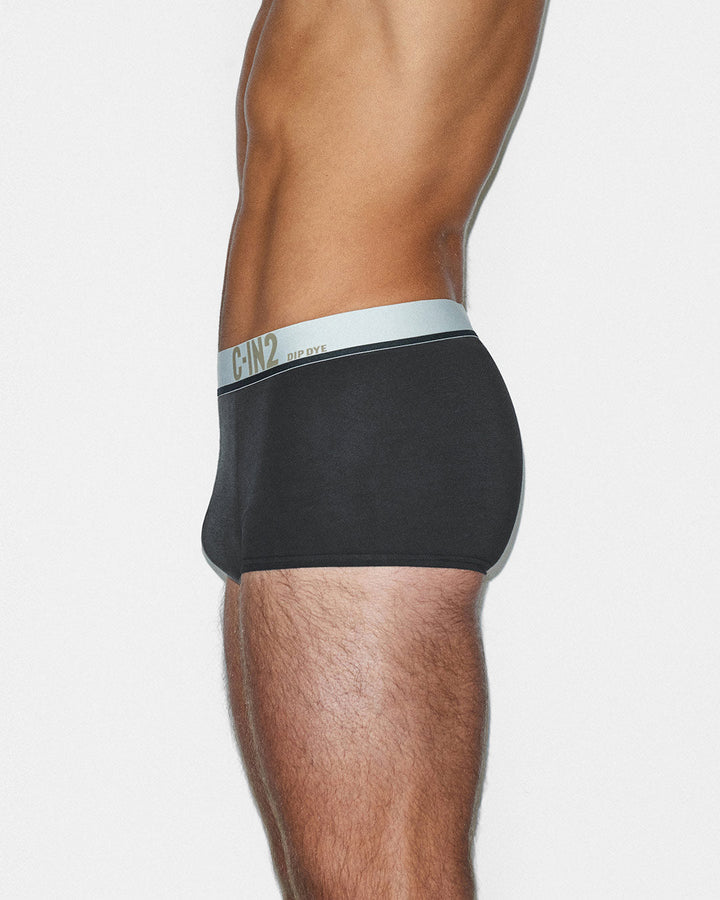 C-IN2 Dip Dye Trunk in sandstone beige – men's two-tone gradient cotton trunk underwear