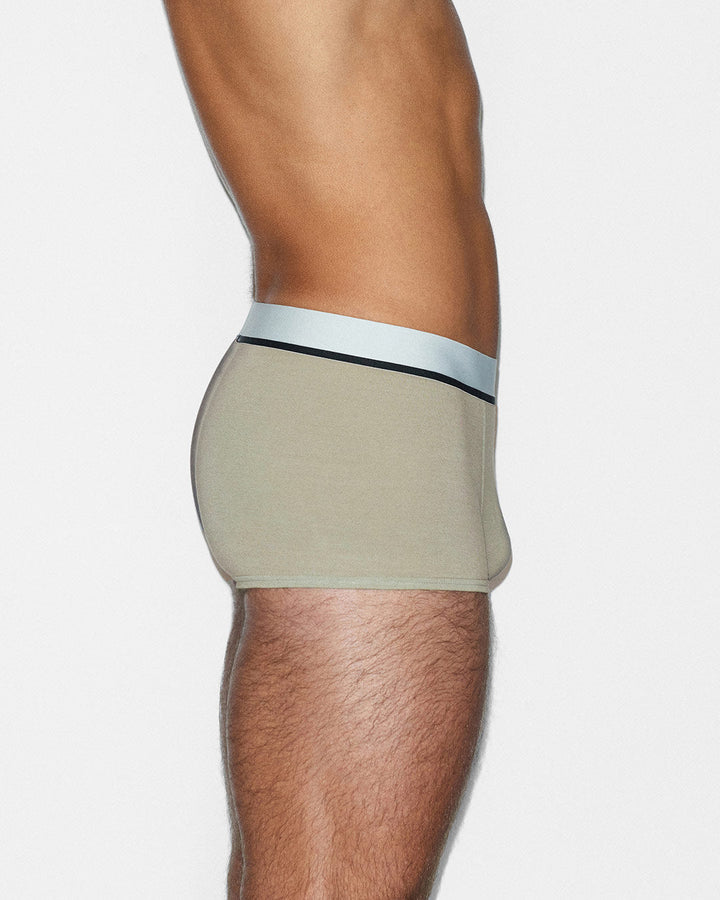 C-IN2 Dip Dye Trunk in sandstone beige – men's two-tone gradient cotton trunk underwear