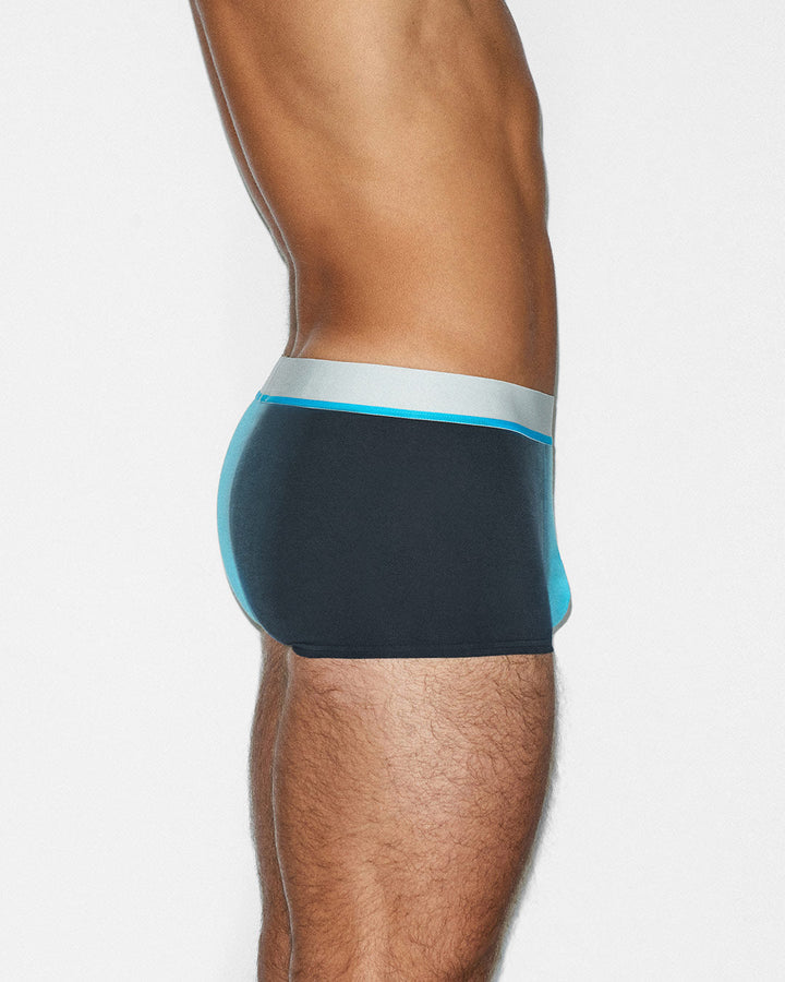 C-IN2 Dip Dye Trunk in storm blue – men's two-tone gradient cotton trunk underwear