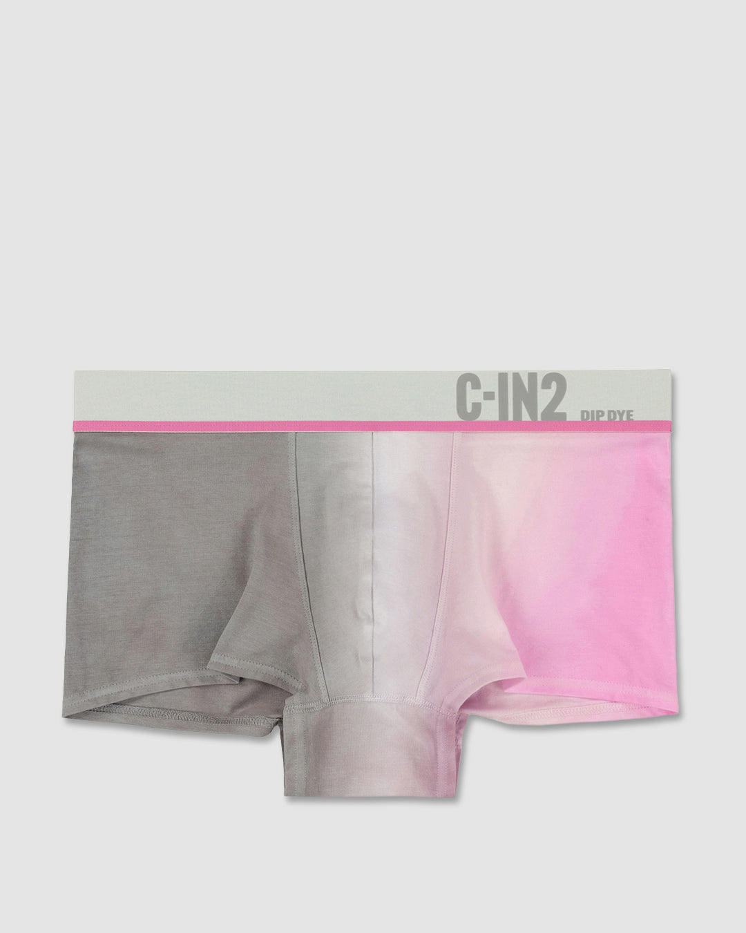 C-IN2 Dip Dye Trunk in peony pink – men's two-tone gradient cotton trunk underwear
