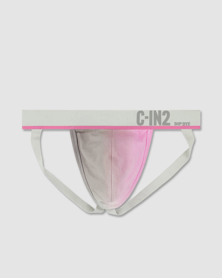 C-IN2 Dip Dye Jock in peony pink – men's two-tone gradient cotton jockstrap