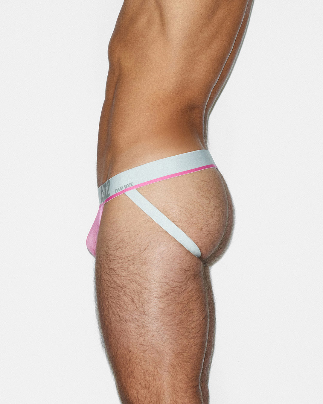 C-IN2 Dip Dye Jock in peony pink – men's two-tone gradient cotton jockstrap