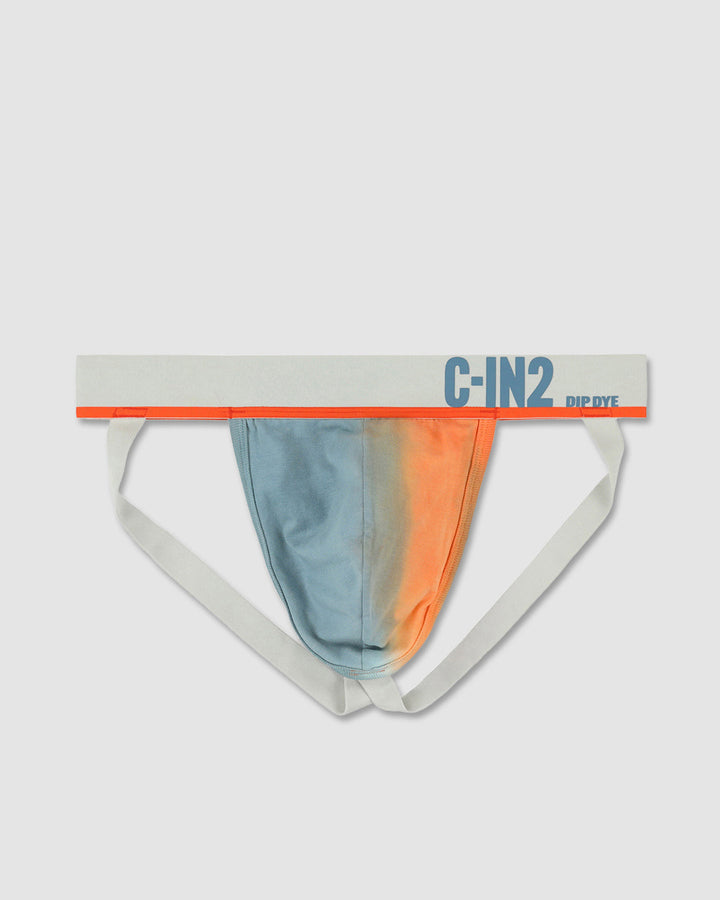 C-IN2 Dip Dye Jock in goldfish orange – men's two-tone gradient cotton jockstrap