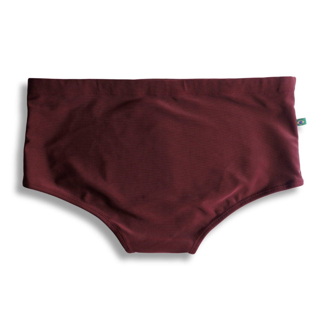 CA-RIO-CA Men's Barolo burgundy solids Swimming Sunga Beachwear for Men Swimwear in 