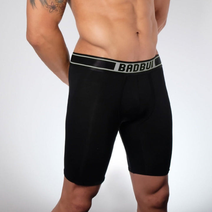 BADBUI Micro Fiber Boxer Brief in jet grey – men's nylon micro fiber boxer brief