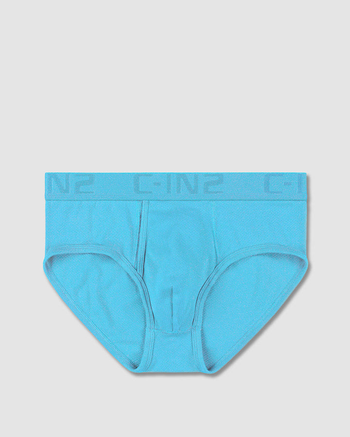 C-IN2 Flex Fly Front Brief in sky blue – men's cotton-modal mesh brief with fly front