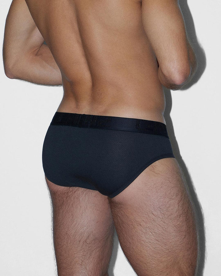 C-IN2 Flex Low Rise Brief in black – men's cotton-modal mesh low rise brief