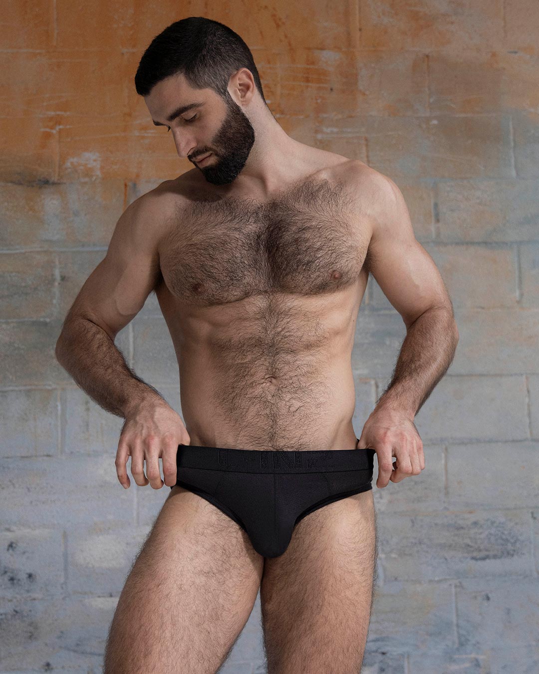 C-IN2 Flex Low Rise Brief in black – men's cotton-modal mesh low rise brief