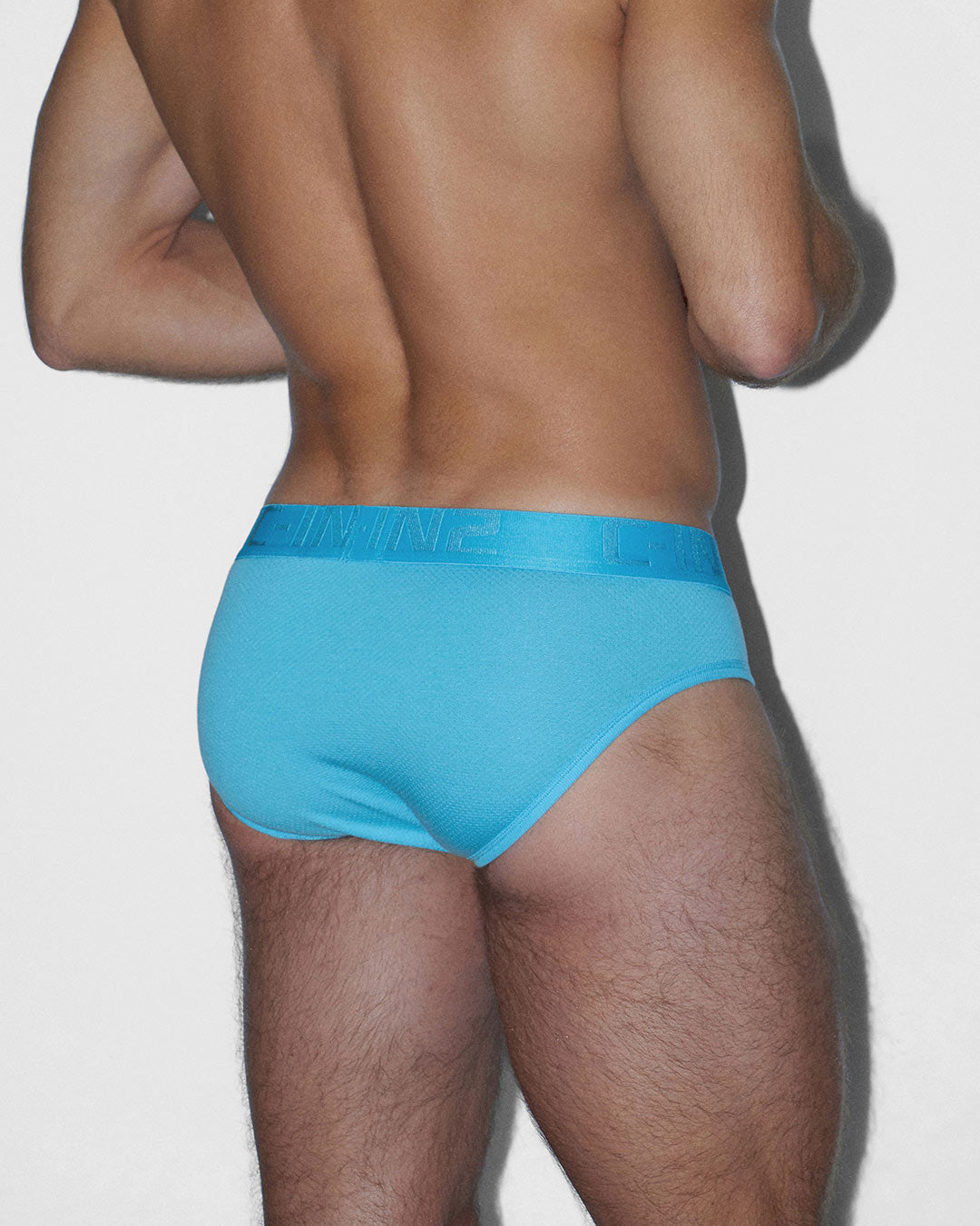C-IN2 Flex Low Rise Brief in sky blue – men's cotton-modal mesh low rise brief