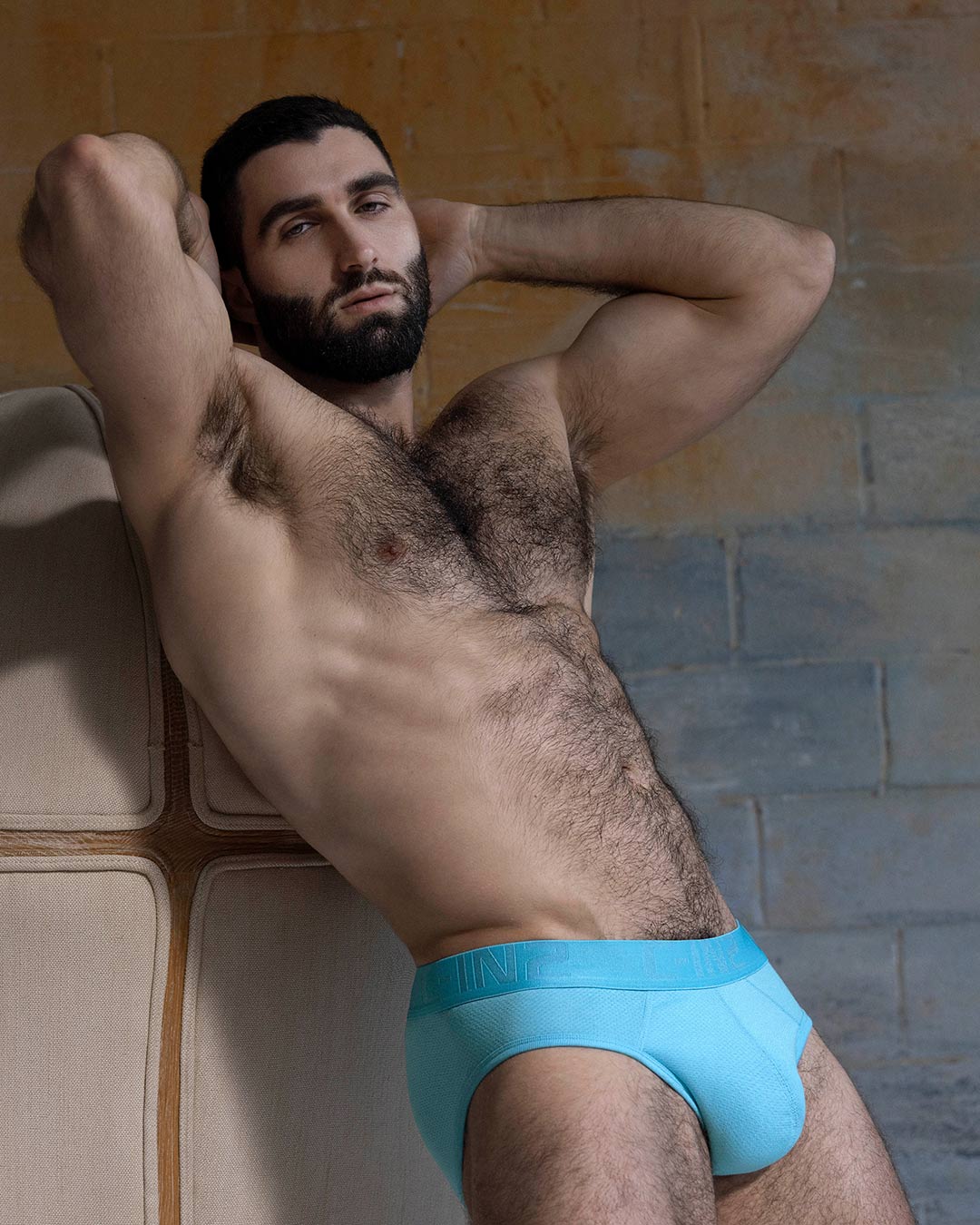 C-IN2 Flex Low Rise Brief in sky blue – men's cotton-modal mesh low rise brief