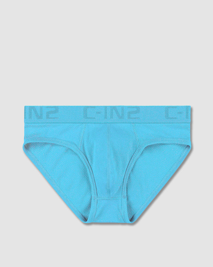 C-IN2 Flex Low Rise Brief in sky blue – men's cotton-modal mesh low rise brief