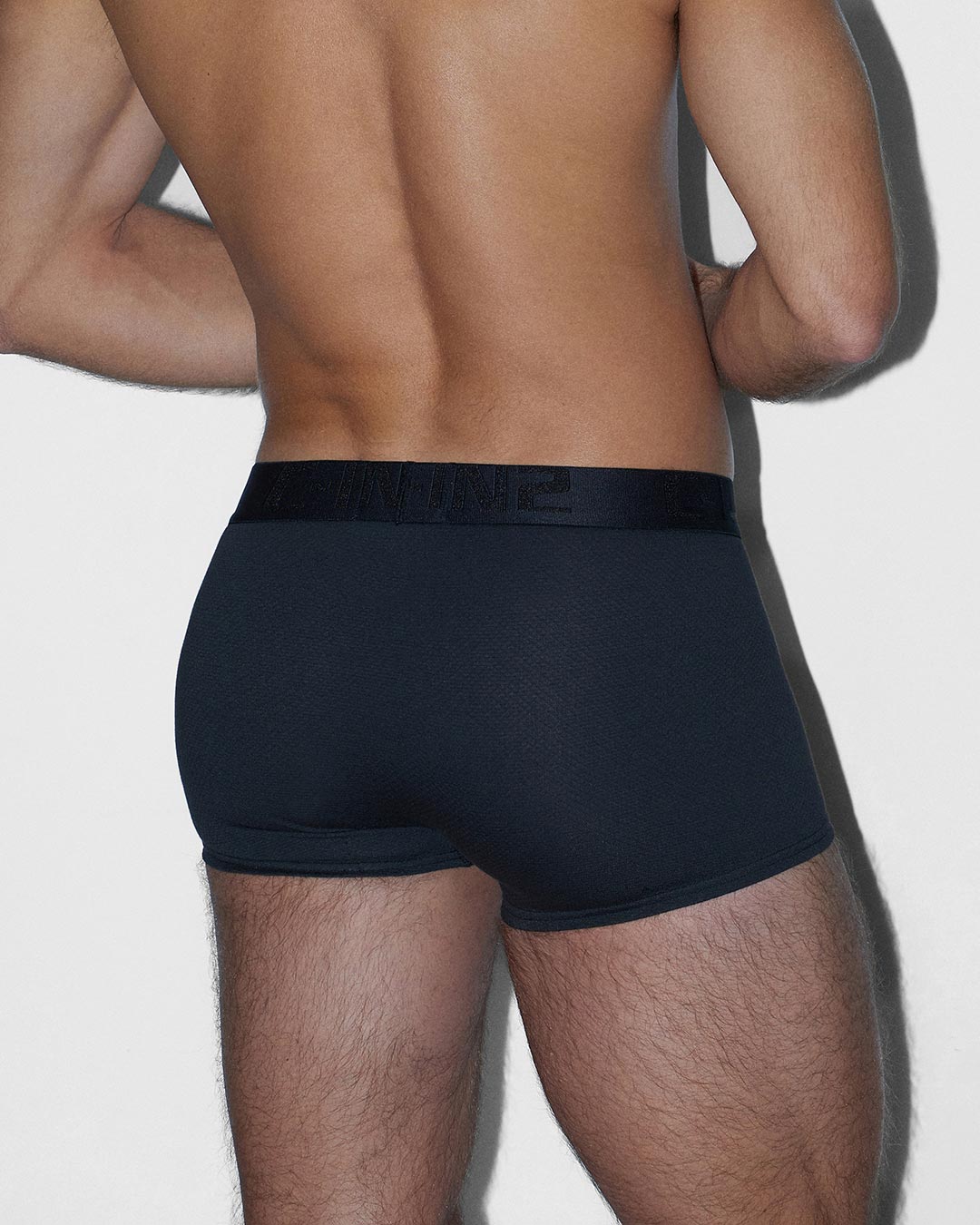 C-IN2 Flex Trunk in black – men's cotton-modal mesh trunk underwear