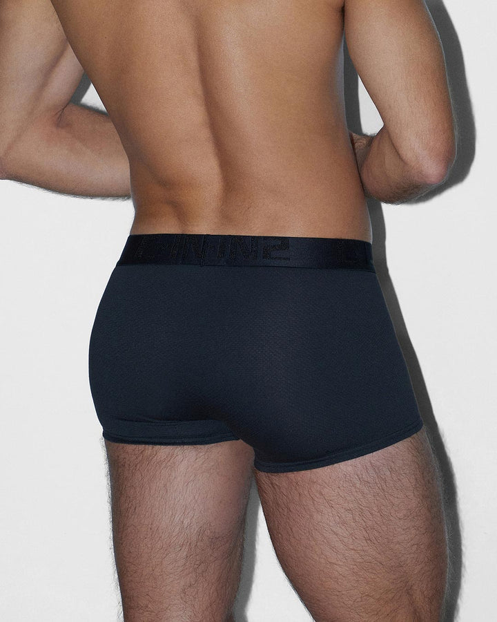 C-IN2 Flex Trunk in black – men's cotton-modal mesh trunk underwear