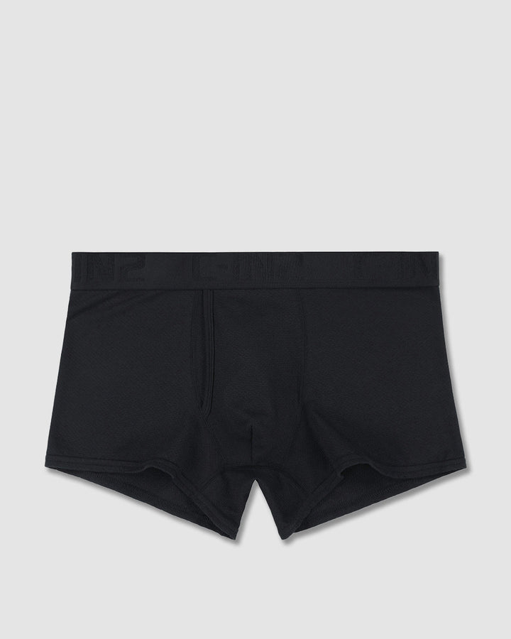 C-IN2 Flex Trunk in black – men's cotton-modal mesh trunk underwear