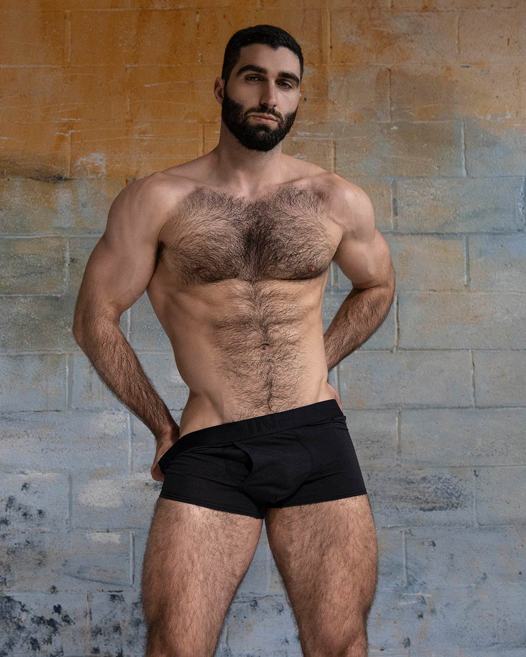 C-IN2 Flex Trunk in black – men's cotton-modal mesh trunk underwear