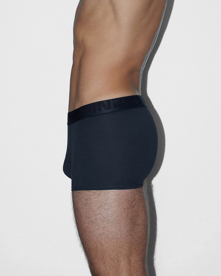 C-IN2 Flex Trunk in black – men's cotton-modal mesh trunk underwear