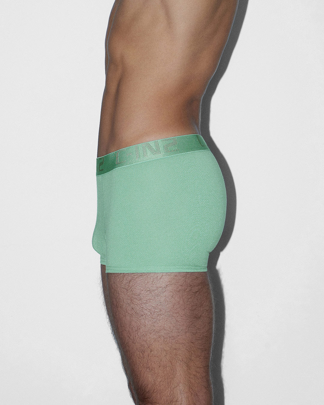 C-IN2 Flex Trunk in sage green – men's cotton-modal mesh trunk underwear