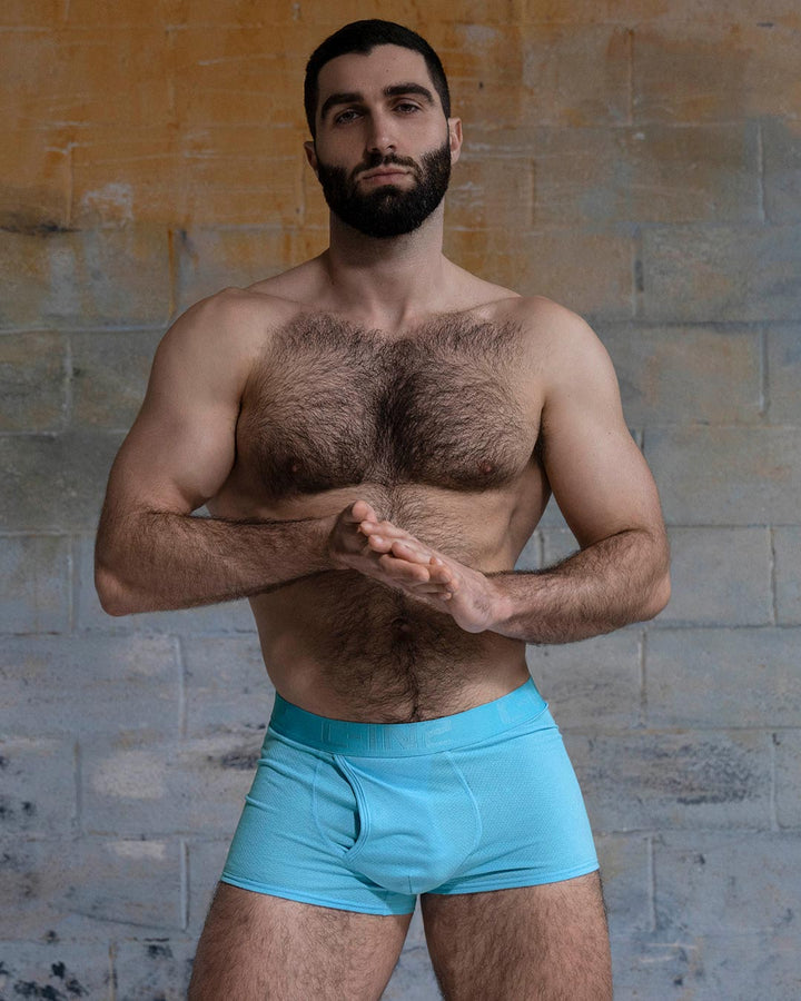 C-IN2 Flex Trunk in sky blue – men's cotton-modal mesh trunk underwear