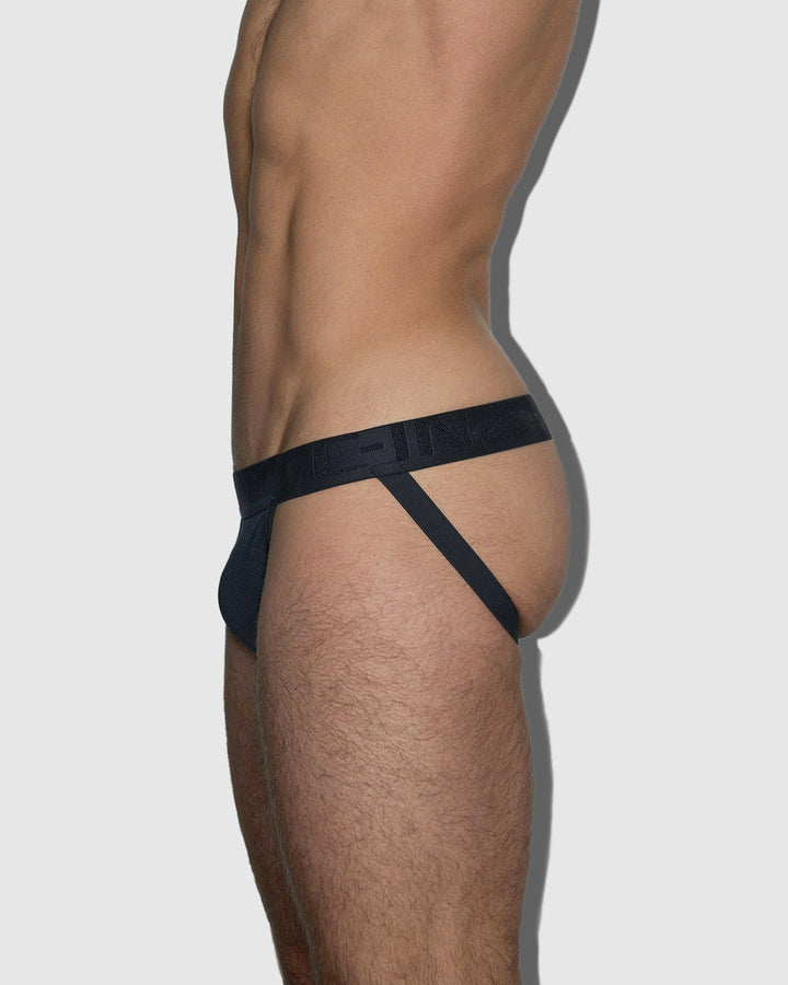 C-IN2 Flex Jock in black – men's cotton-modal mesh jockstrap open back