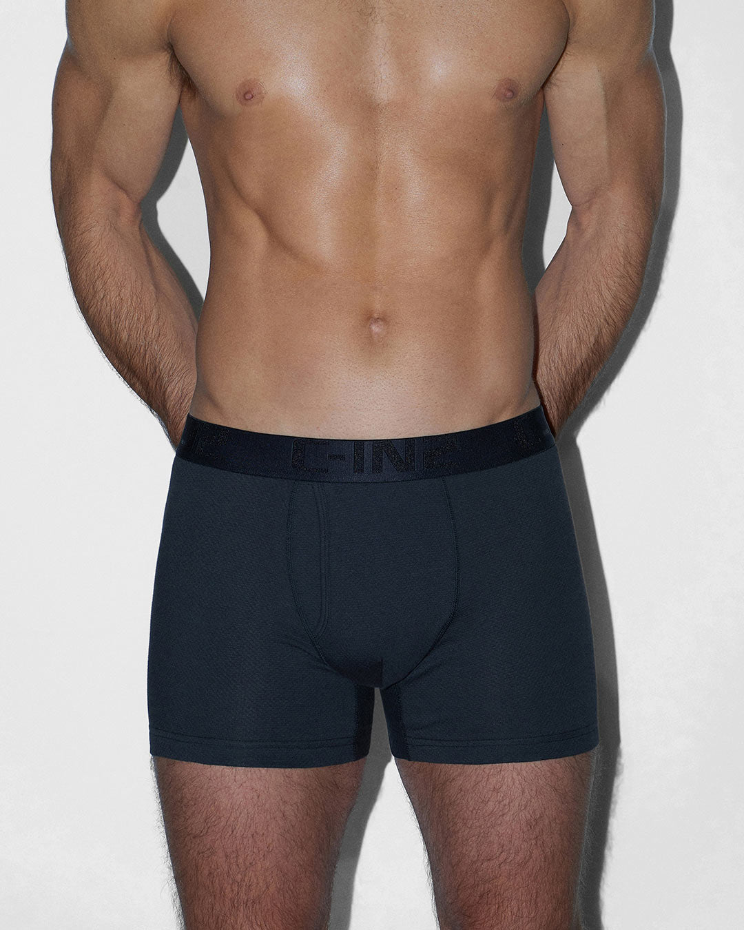 C-IN2 Flex Boxer Brief 5 inch inseam in black – men's lightweight cotton-modal mesh boxer brief