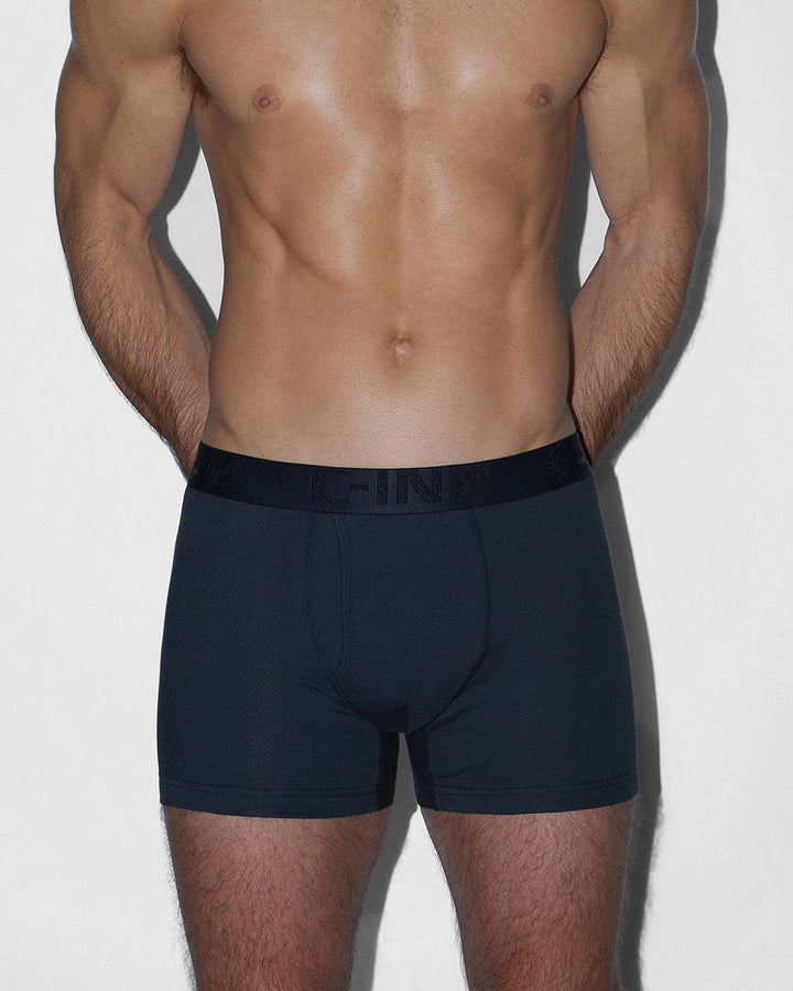 C-IN2 Flex Boxer Brief 5 inch inseam in black – men's lightweight cotton-modal mesh boxer brief
