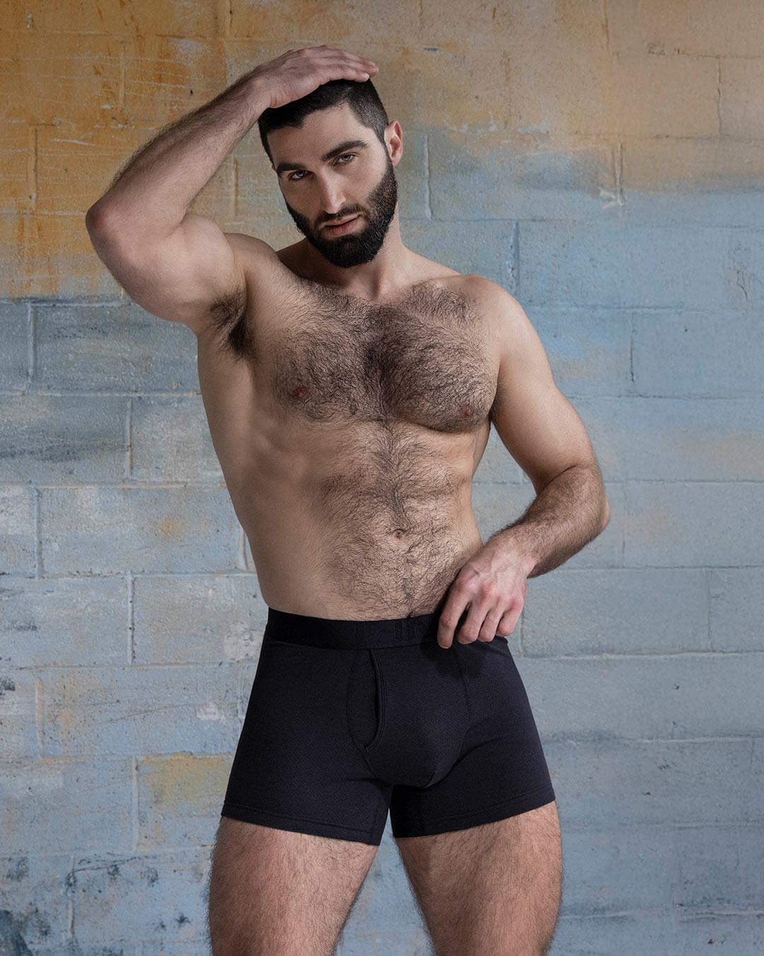 C-IN2 Flex Boxer Brief 5 inch inseam in black – men's lightweight cotton-modal mesh boxer brief