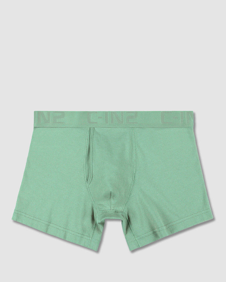 C-IN2 Flex Boxer Brief 5 inch inseam in sage green – men's lightweight cotton-modal boxer brief